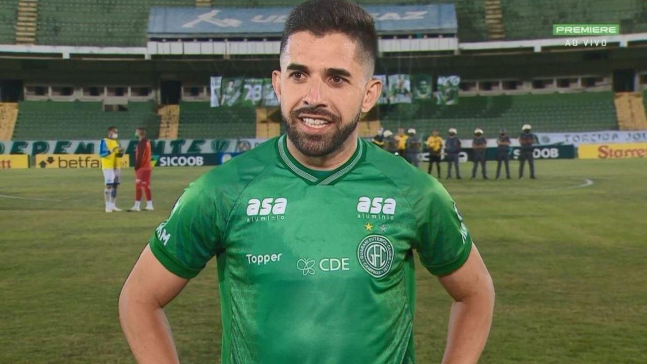 Lucas Abreu disputou a última temporada pelo Guarani. Foto: Reprodução/SporTV.