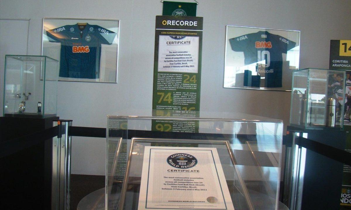 Coritiba chegou a ganhar um certificado do Guinness Book, que durou quase quatro anos. Foto: Divulgação/Coritiba
