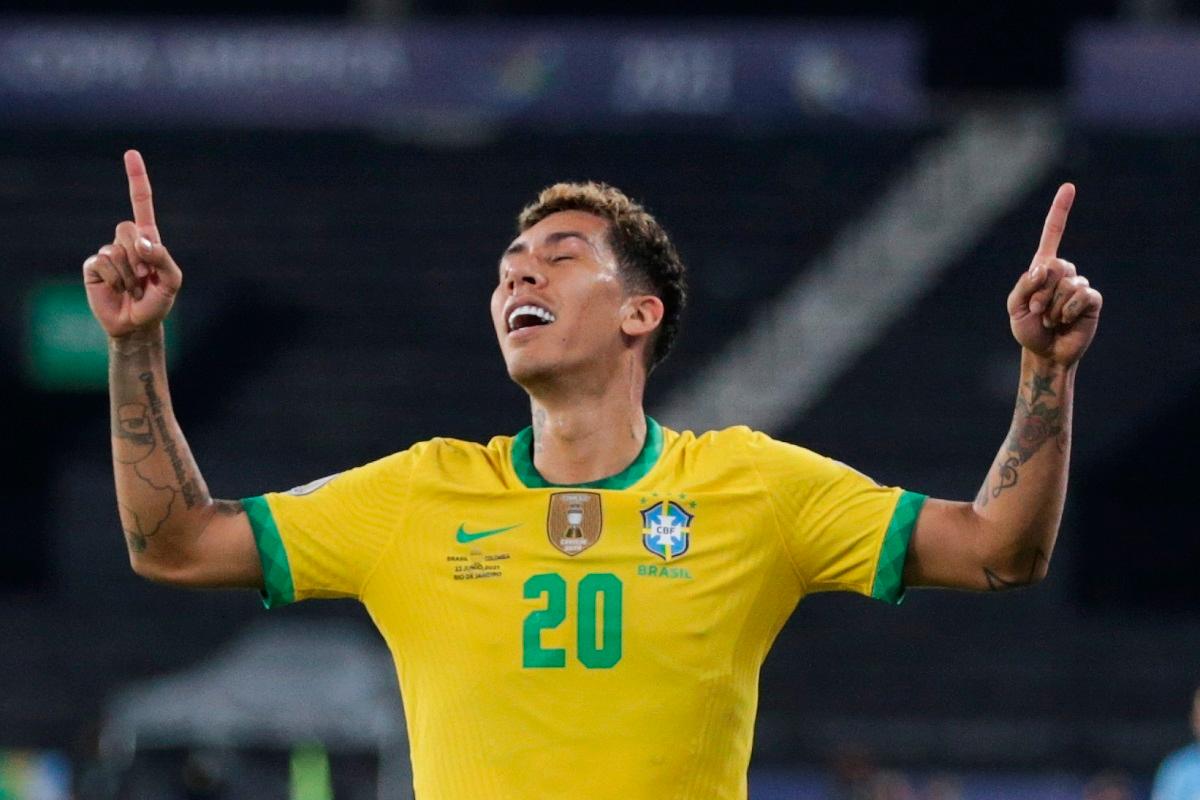 Firimino marcou o primeiro gol do Brasil