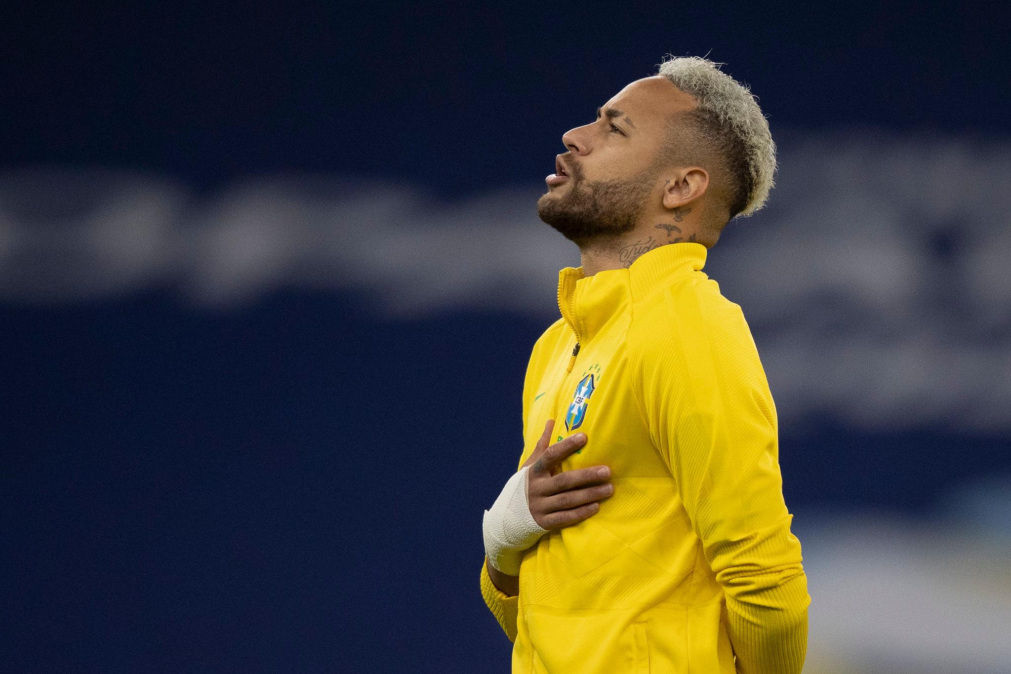 Neymar na seleção brasileira.
