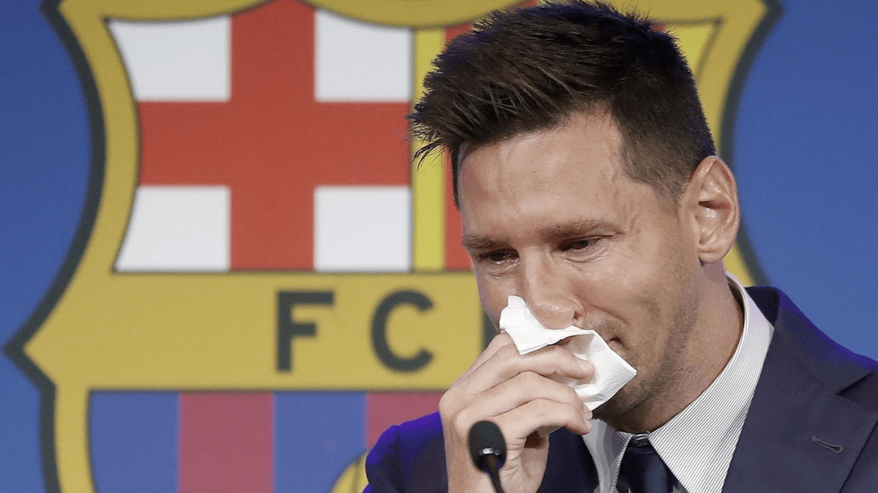 Messi chora em adeus ao Barça