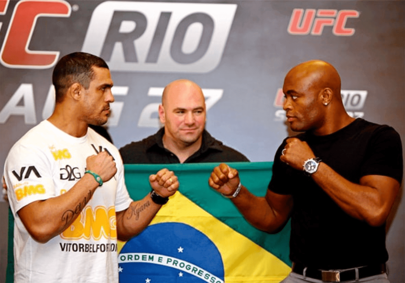 Vitor Belfort x Anderson Silva no UFC.
