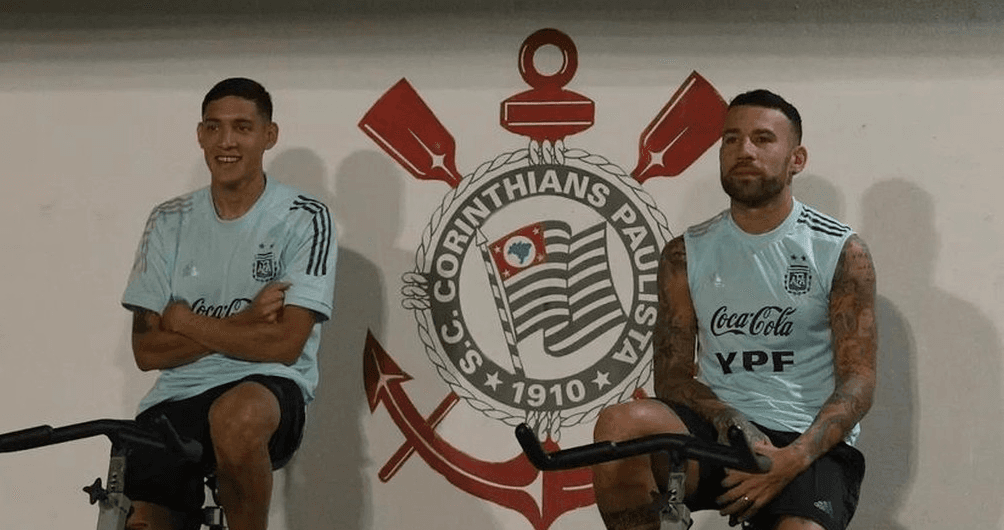 Jogadores argentinos treinaram no CT do Corinthians