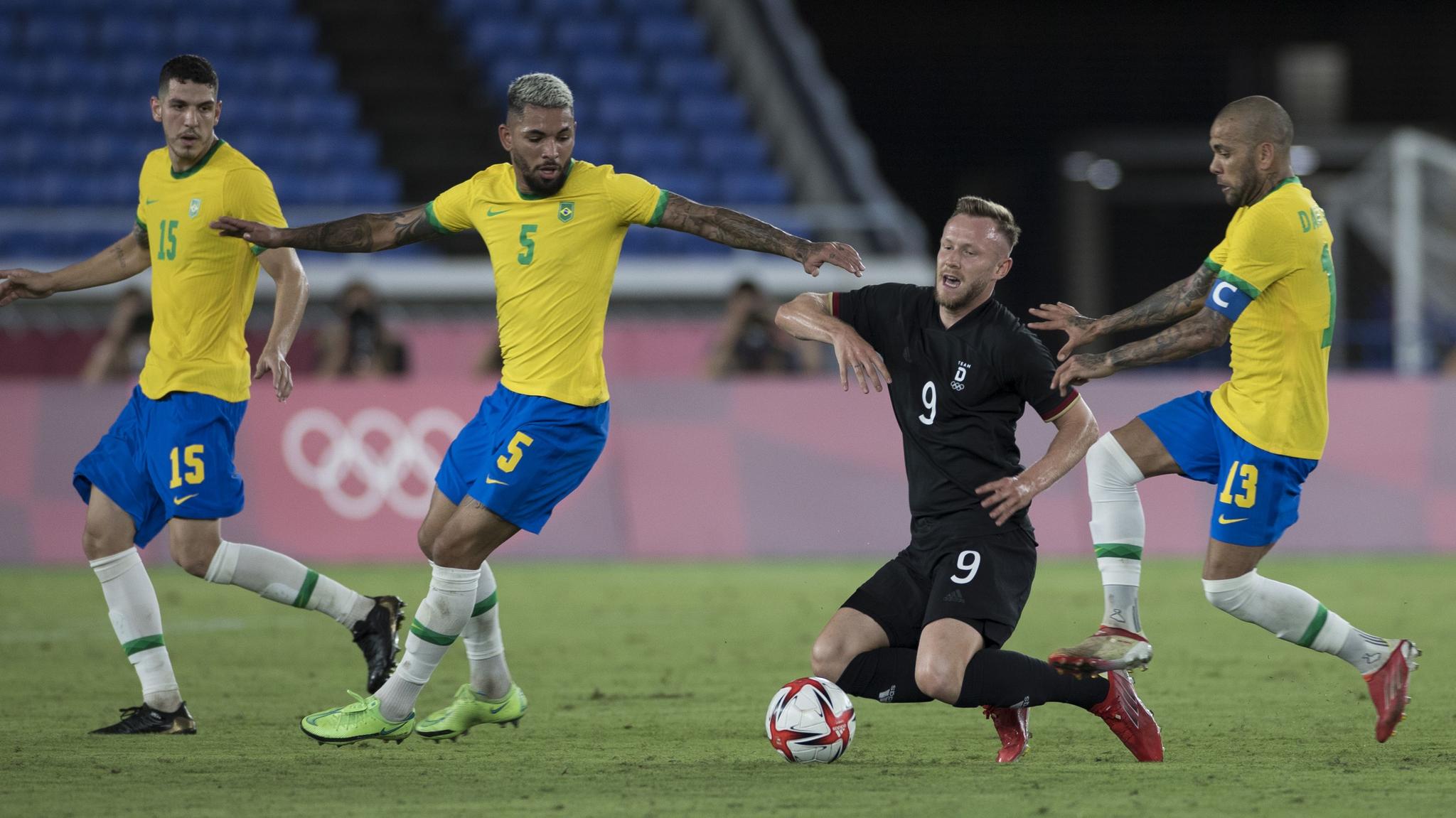 Brasil e Alemanha na fase de grupos de Tóquio: torneio masculino de futebol fica esvaziado sem força máxima nas seleções.