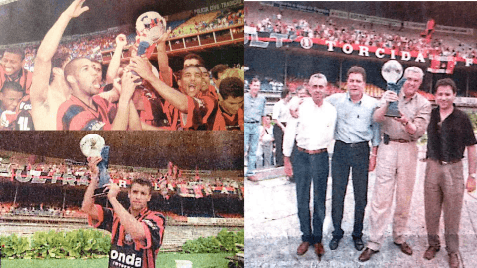 Lucas, Alberto e companhia na conquista do título da Seletiva de 1999. Arquivo/GRPCOM
