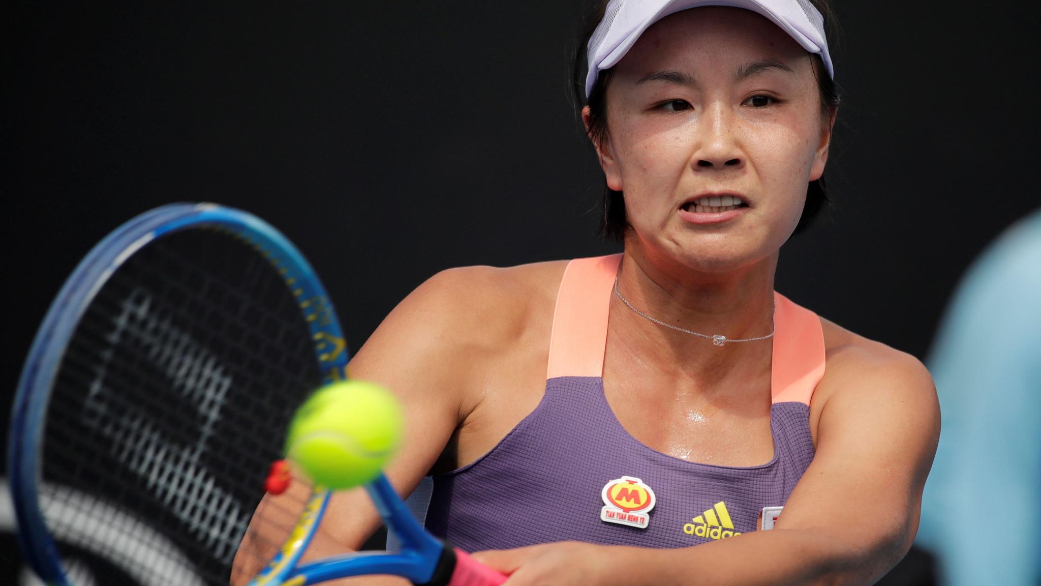 Peng Shuai durante partida no Australian Open de 2020: preocupação com segurança da atleta levou WTA a suspender torneios na China.
