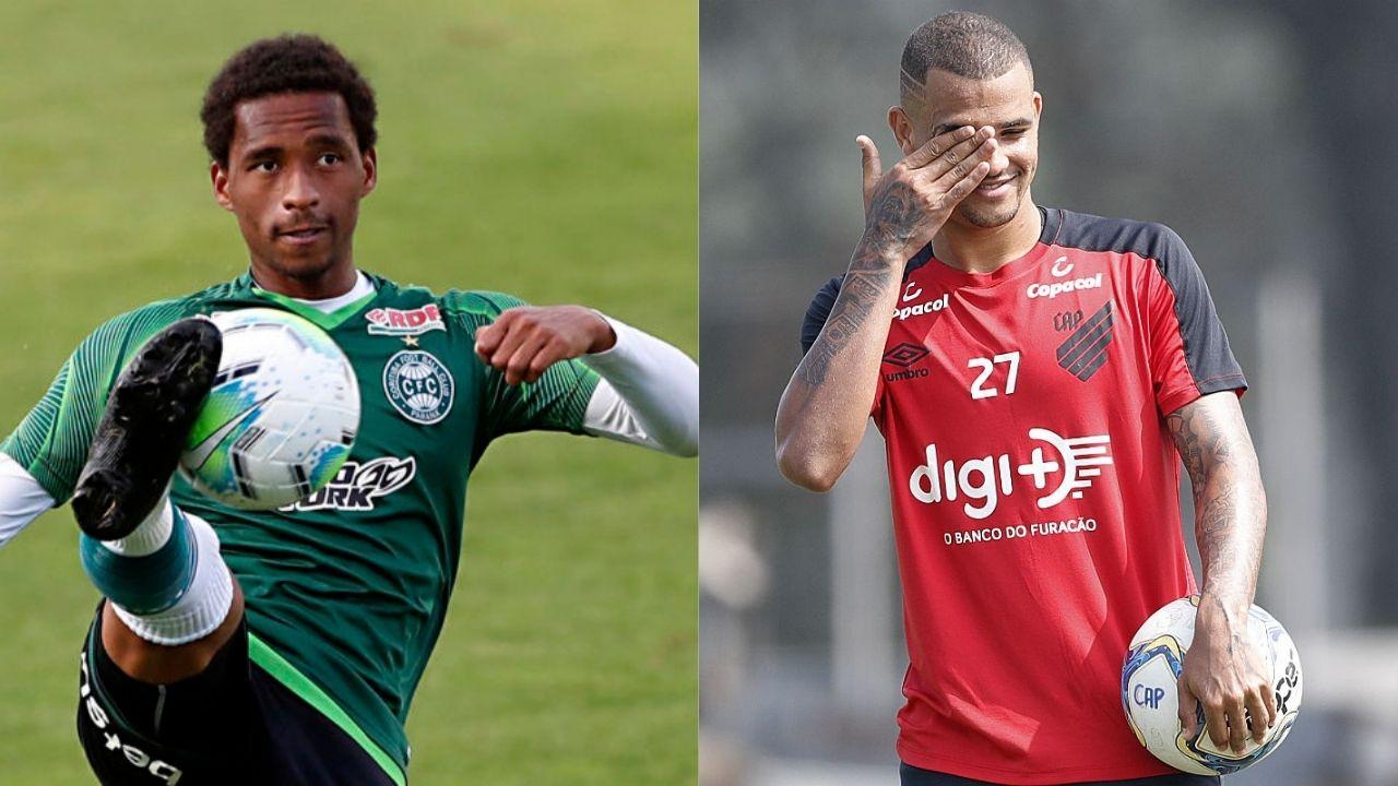 Matheus Sales (Coritiba) e Zé Ivaldo (Athletico).