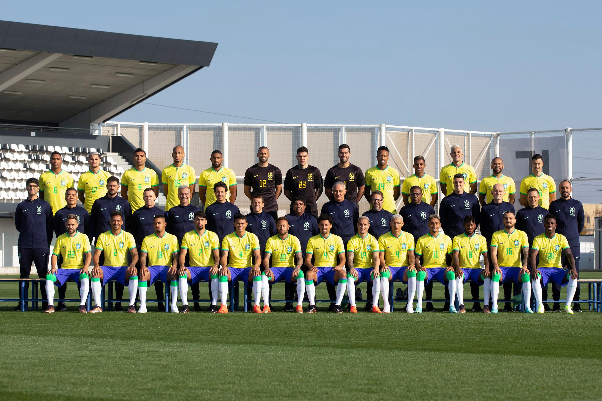 Foto oficial da seleção brasileira.