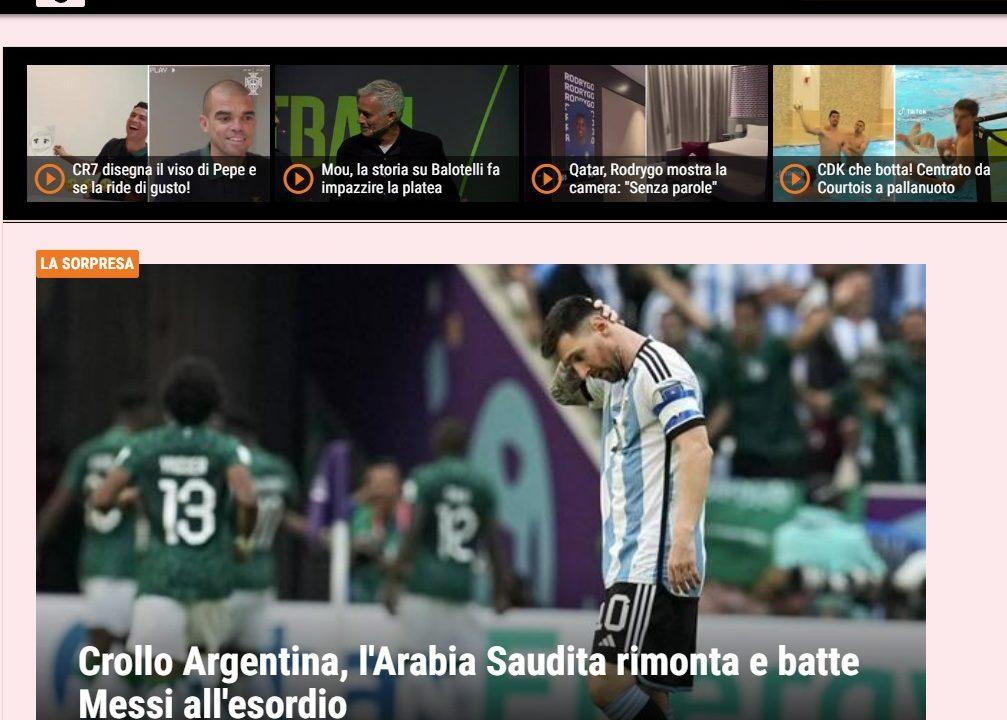 Capa do Gazzetta dello Sport, da Itália