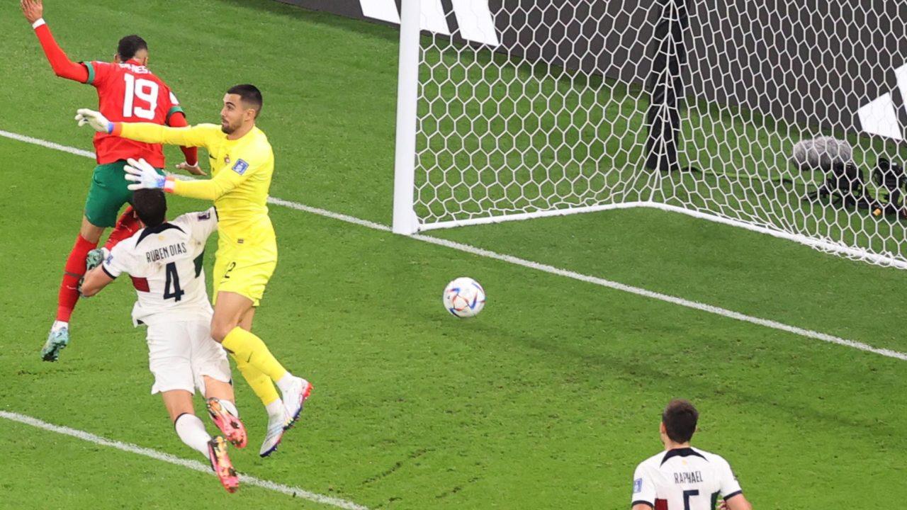 Diogo Costa falha em gol do Marrocos