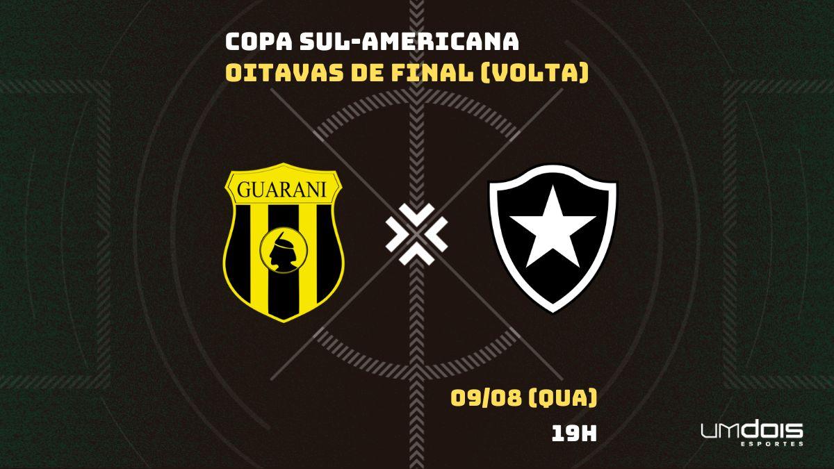 Guaraní x Botafogo: Escalações prováveis, como assistir, data e horário
