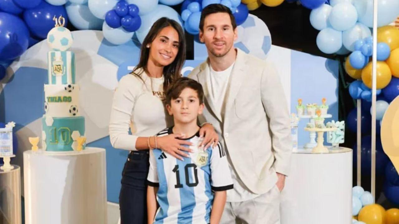 Thiago, filho mais velho de Messi e Antonella