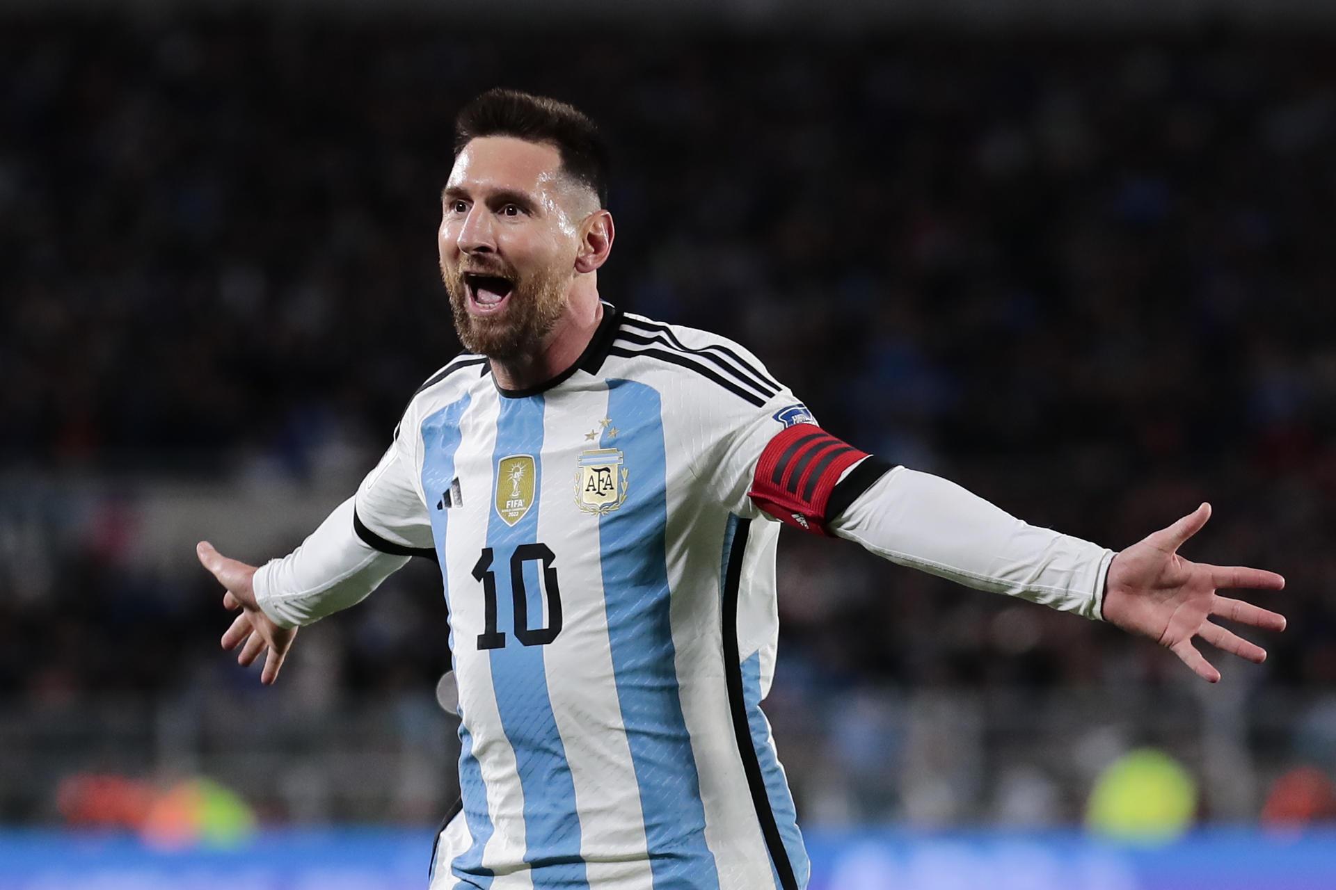 Messi em ação pela seleção da Argentina