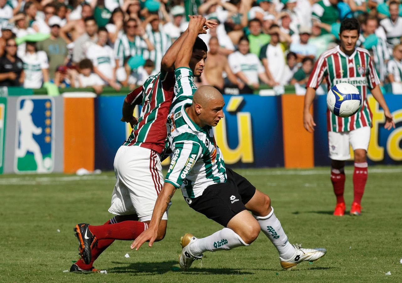 Coritiba caiu em 2009 após empatar com o Fluminense no Couto Pereira