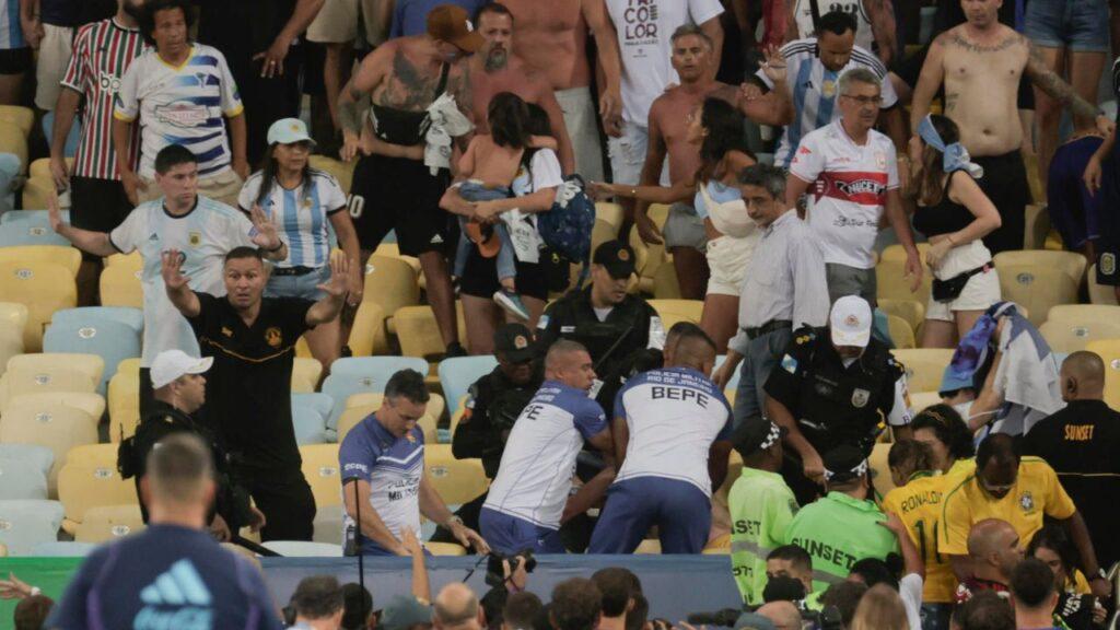 Brasil x Argentina tem briga generalizada no Maracanã