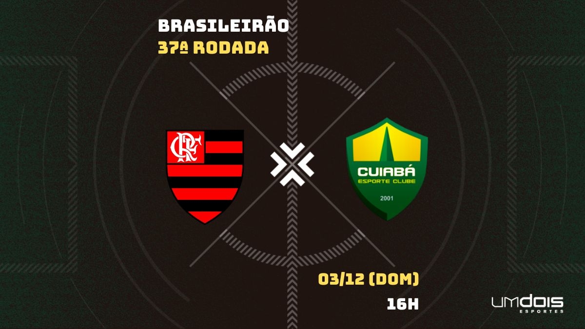 Flamengo x Cuiabá: escalações prováveis, como assistir, data e horário