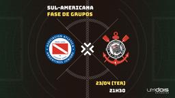 Argentinos Juniors x Corinthians: escalações prováveis, como assistir, data e horário