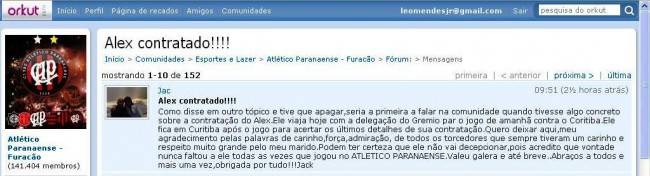 Alex muito perto; Claiton a caminho