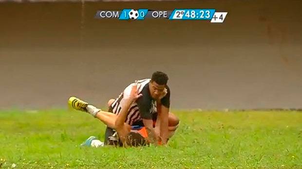 Gandula apanha de jogador após clássico regional