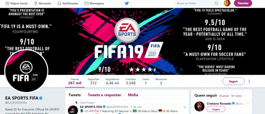 Após acusação de estupro, game FIFA “apaga” Cristiano Ronaldo de site