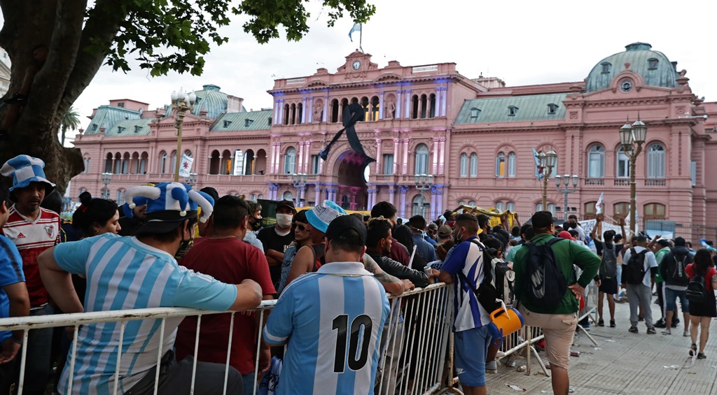 Velório de Maradona na Casa Rosada.