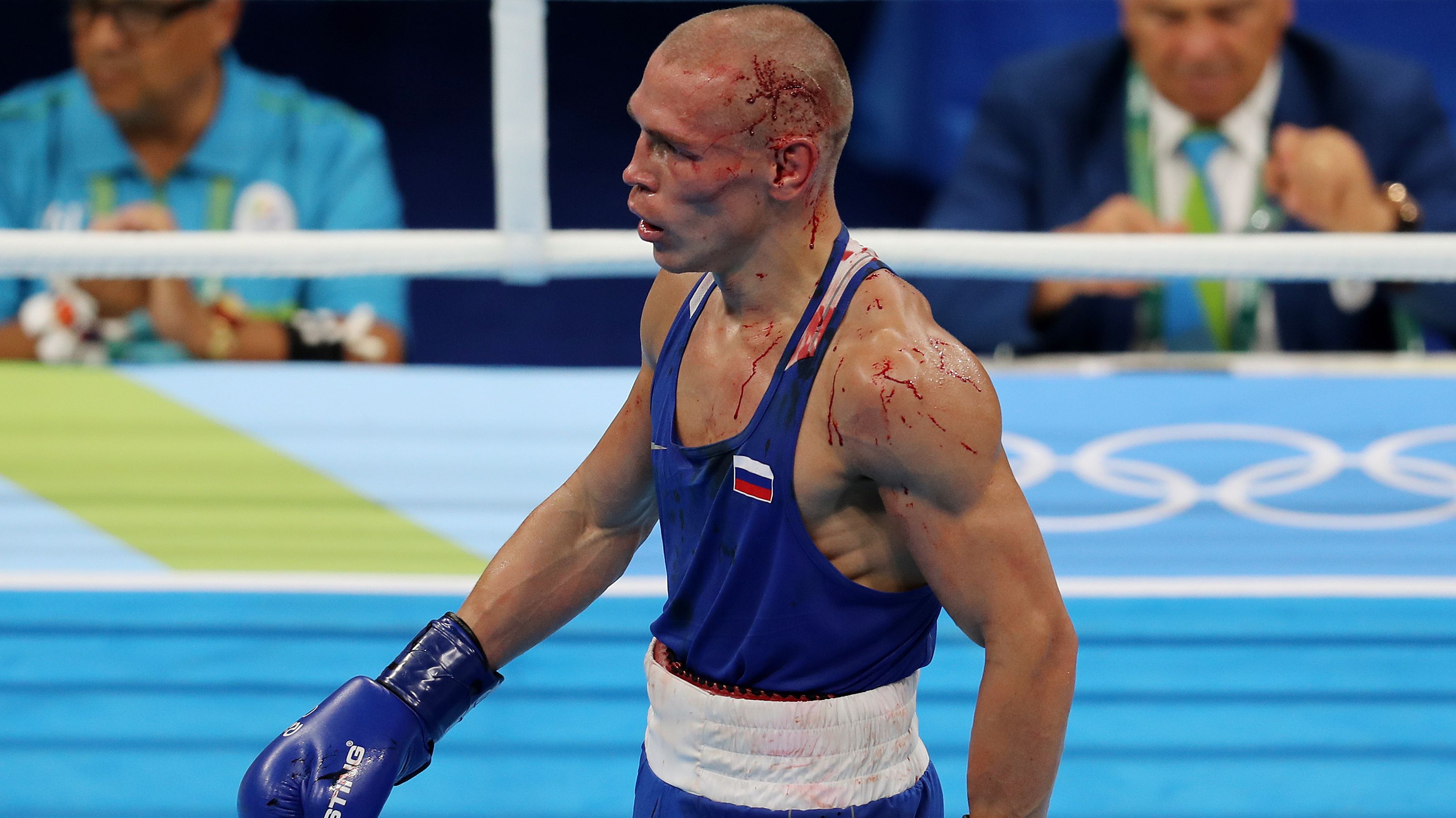 O boxeador russo Vladimir Nikitin na Rio-2016