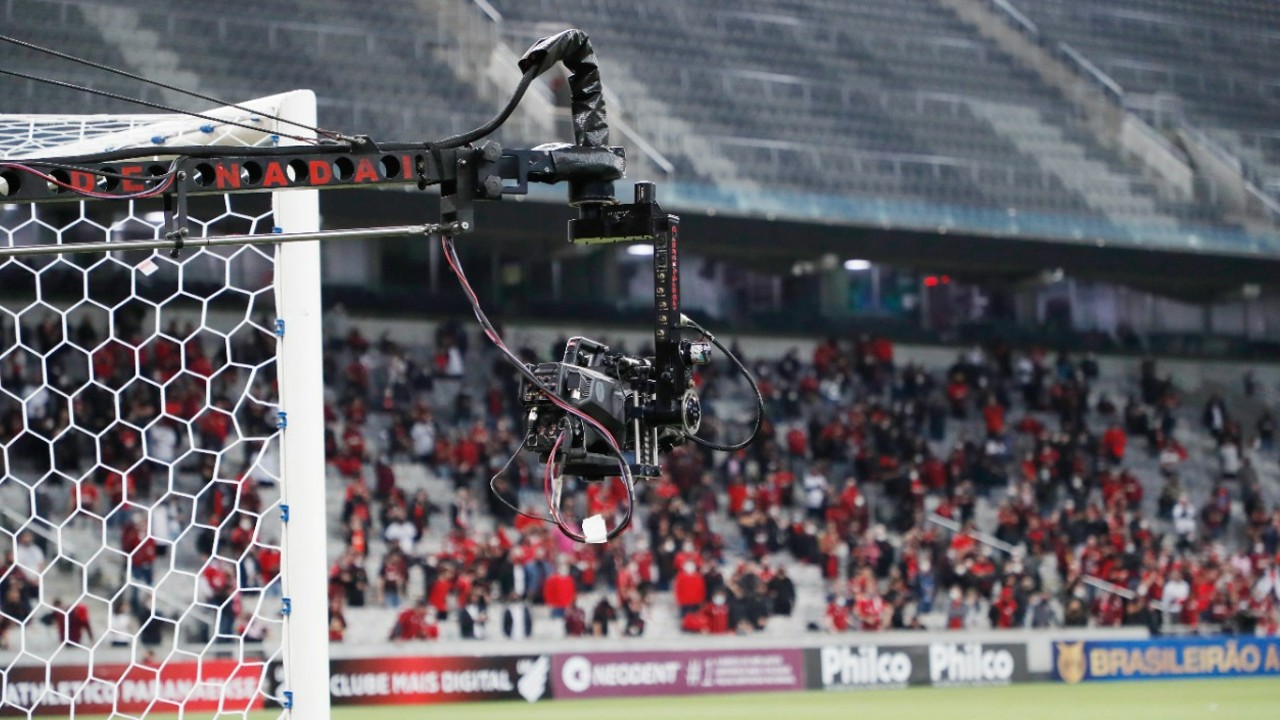 Câmera na Arena em jogo da Libertadores