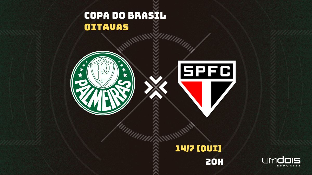 Assista ao jogo Palmeiras x São Paulo de hoje (14/7) pela Copa do Brasil