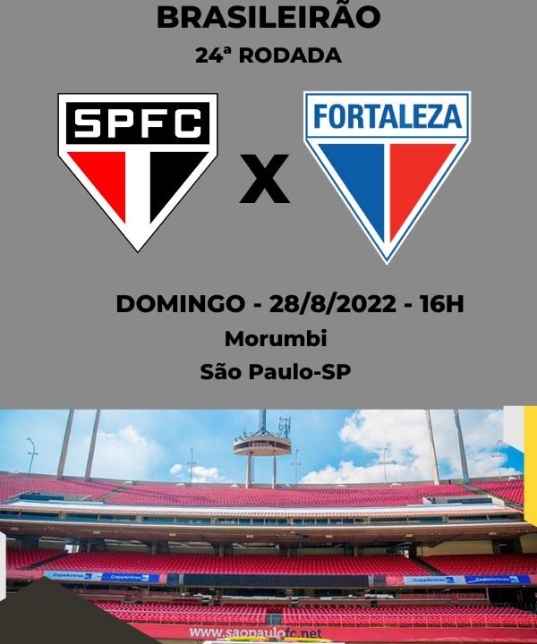 São Paulo x Fortaleza Ao Vivo: onde assistir online e na TV o jogo pela  Copa do Brasil