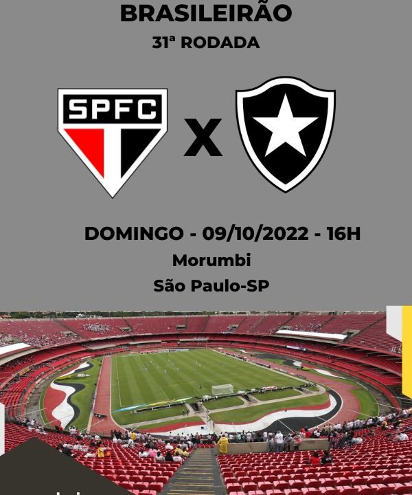 São Paulo x Botafogo: onde assistir ao jogo de hoje do Brasileirão