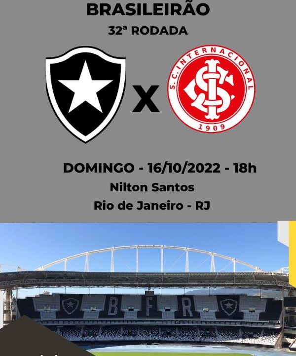 BOTAFOGO X INTERNACIONAL TRANSMISSÃO AO VIVO DIRETO DO NILTON