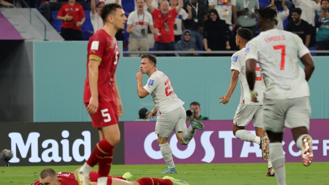 Suíça revira o placar diante da Sérvia e vai às oitavas da Copa do Mundo