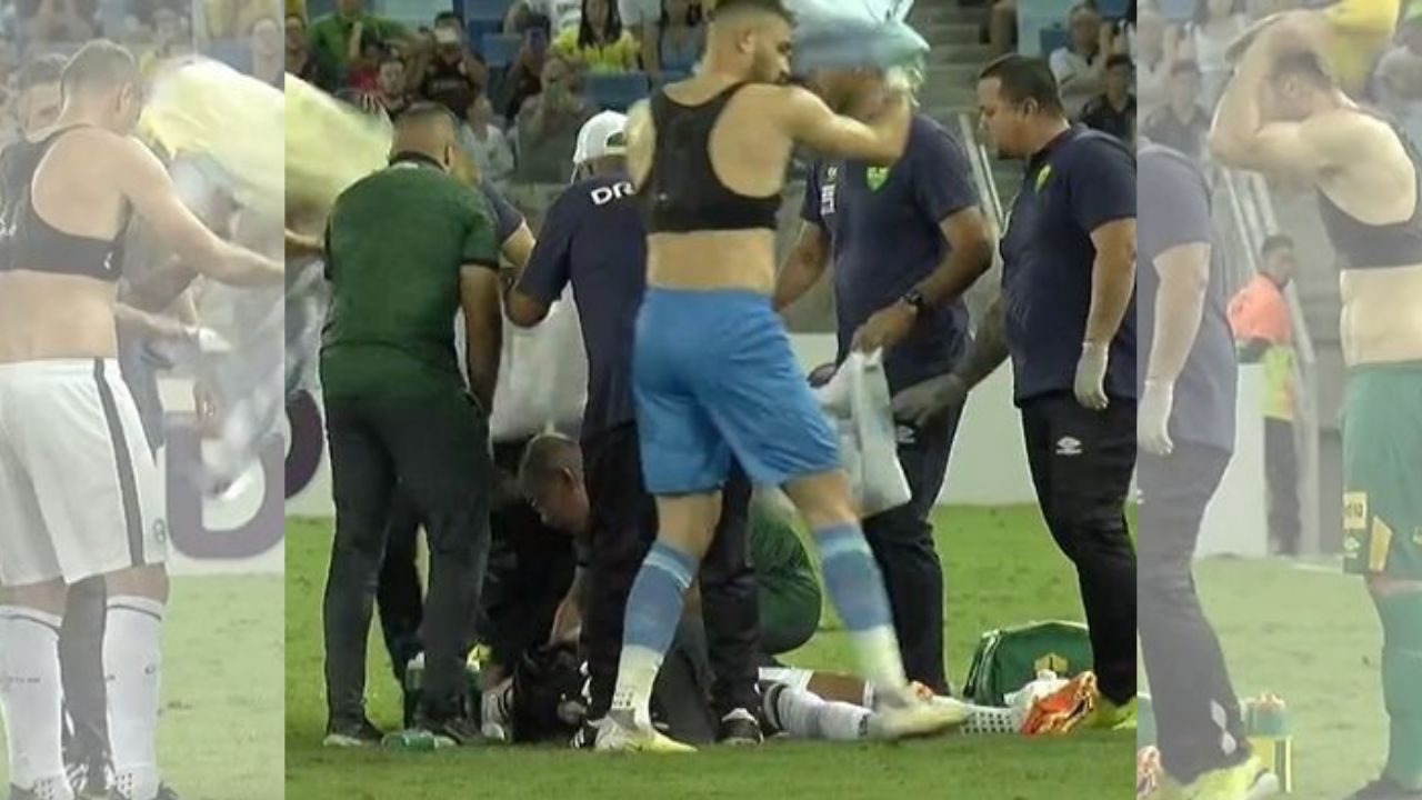 Atacante do Coritiba passa mal e deixa campo em ambulância