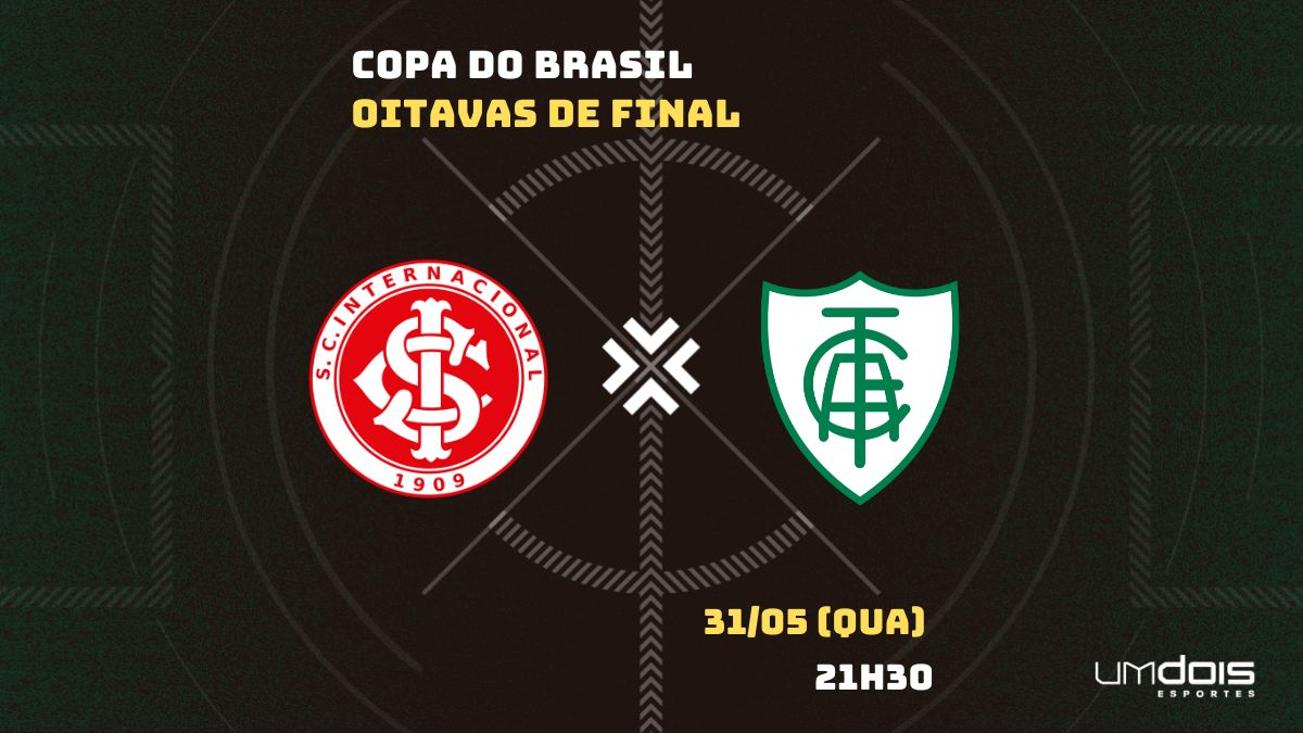 Internacional x América-MG: onde assistir, horário, escalações e arbitragem