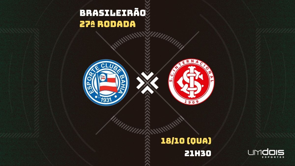 Bahia x Internacional: Confira onde assistir jogo do Bahia e Inter ao vivo;  horário e escalação