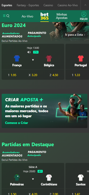 Partidas em Destaque na Bet365