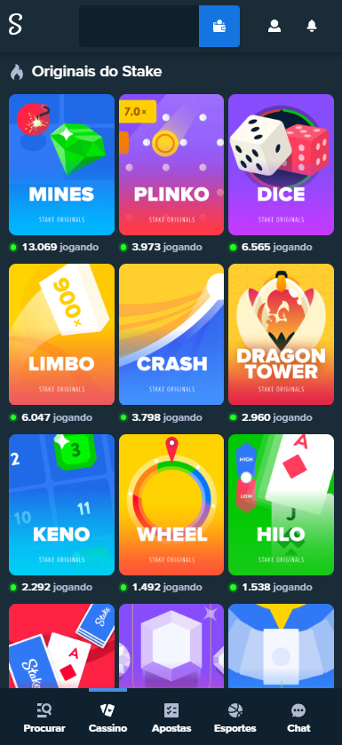 Jogos Originais do Cassino da Stake