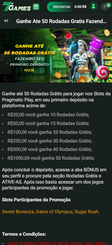 Bônus de Boas-Vindas de Cassino da 7Games.BET