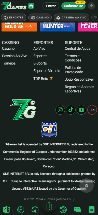 Licença Internacional da 7Games.Bet