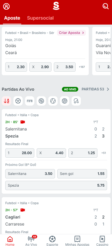 Apostas Esportivas da Superbet
