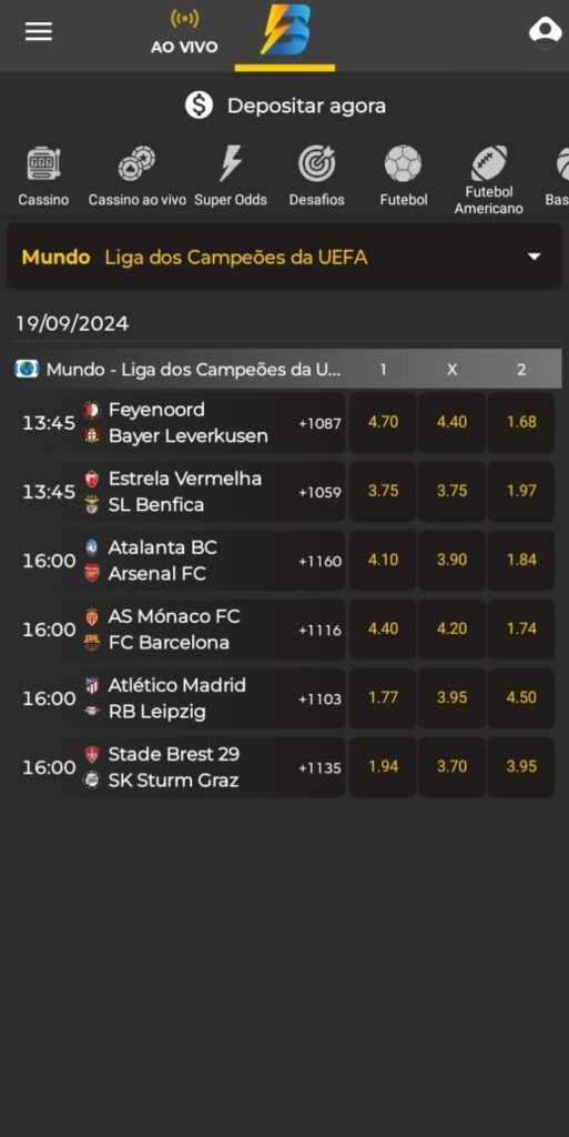 BetSpeed Liga dos Campeões