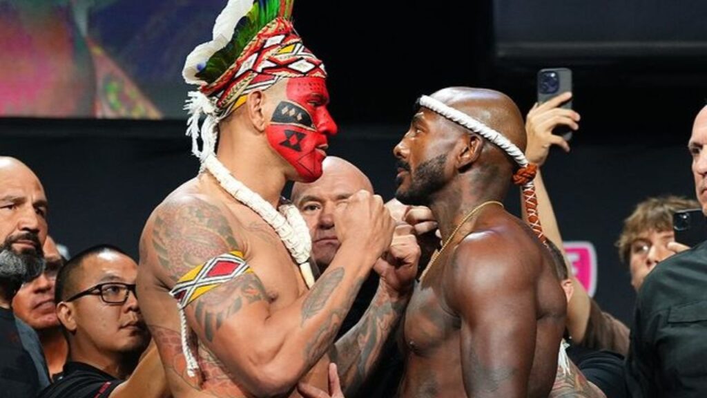 Alex Poatan Pereira e Khalil Rountree Jr. fazem a luta principal do UFC 307. Foto: Divulgação/UFC