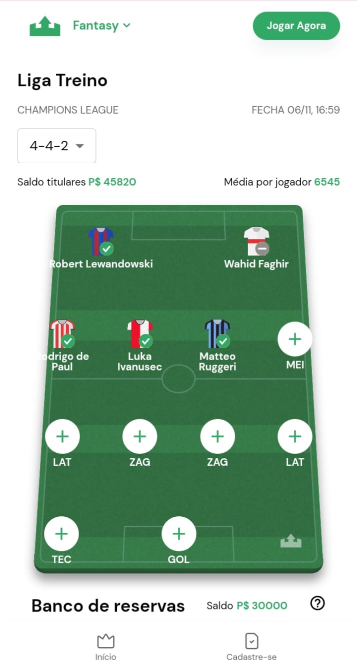 Tela do Rei do Pitaco com Fantasy