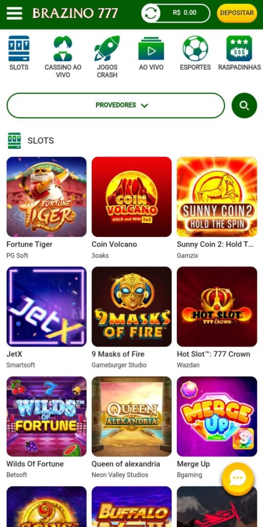 Slots, crash games, jogos de mesa e muito mais
