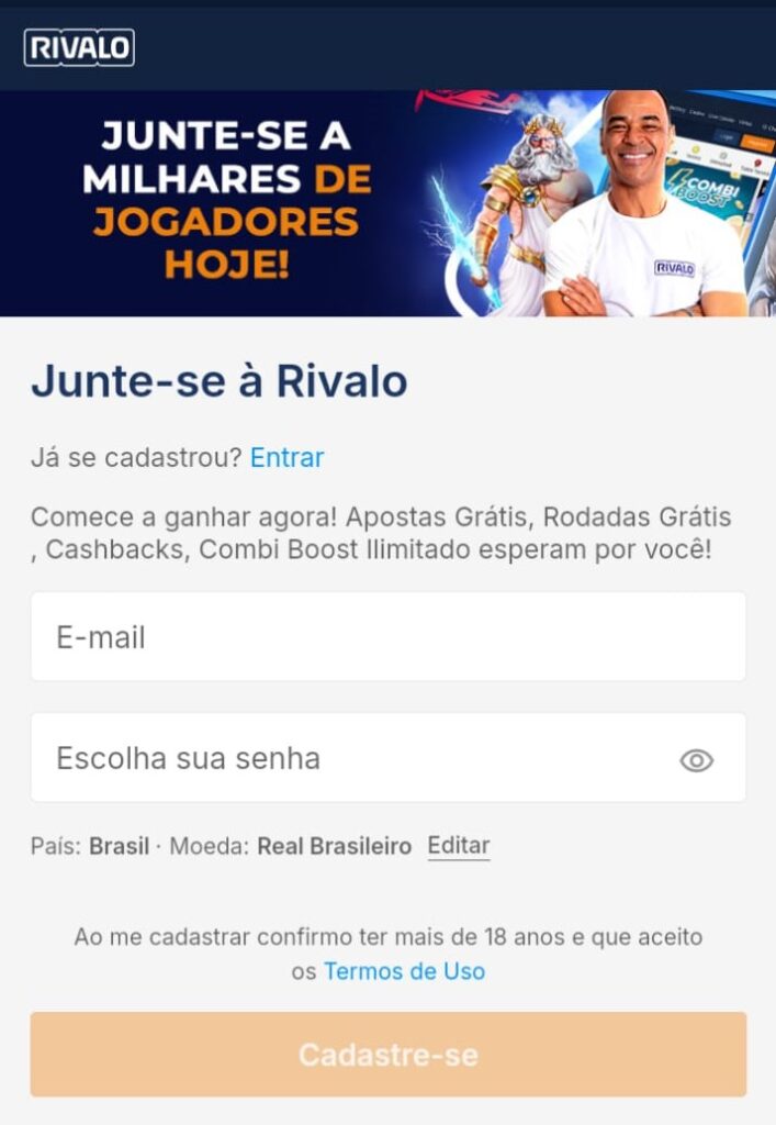Rivalo Cadastro