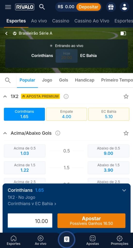 Apostar na Rivalo