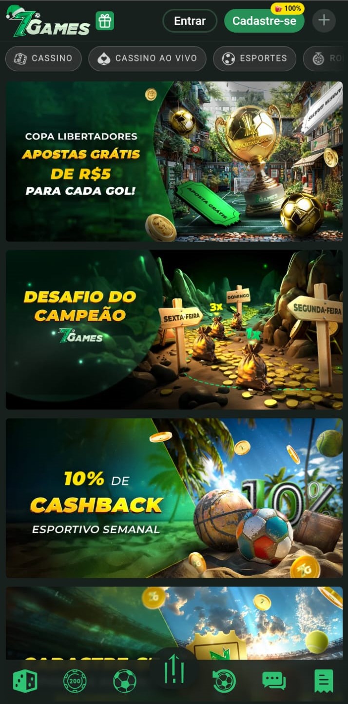 Página de bônus da 7Games.BET
