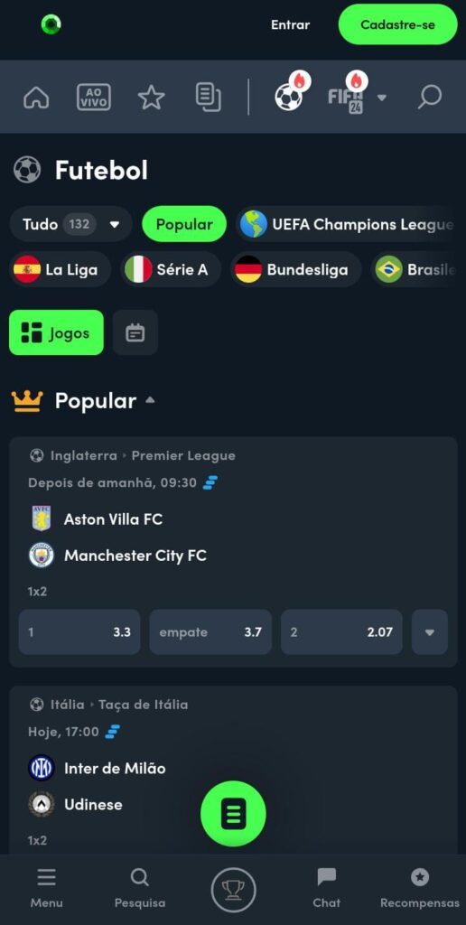 Tela de Futebol da Jonbet