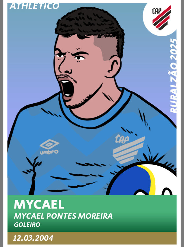 Guia Paranaense 2025 - figurinha Mycael Athletico
