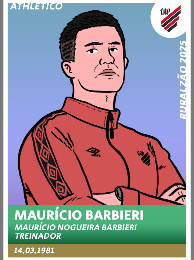 Guia Paranaense 2025 - figurinha Maurício Barbieri Athletico